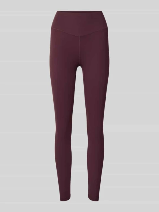 Zdjęcie produktu Legginsy o kroju slim fit z nadrukiem z logo model 'PURELUXE' Fabletics Bordowy
