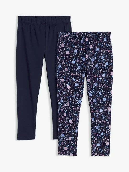 Zdjęcie produktu Legginsy ocieplane (2 sztuki) BonPrix niebieski