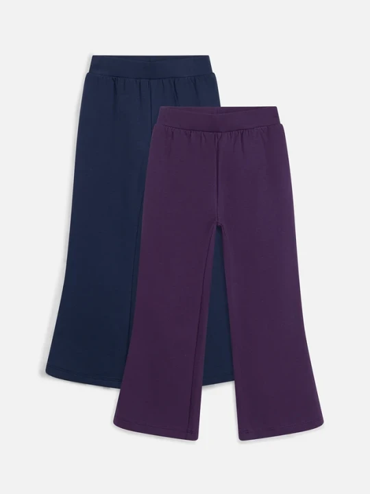 Zdjęcie produktu Legginsy ocieplane Lurchi o kroju bootcut (2 pary) BonPrix fioletowy
