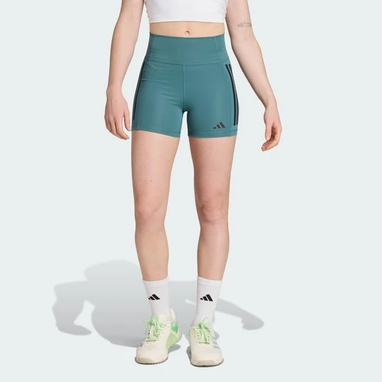 Zdjęcie produktu Legginsy Optimé 3-Stripes 1/4 Short Adidas Preloved Teal