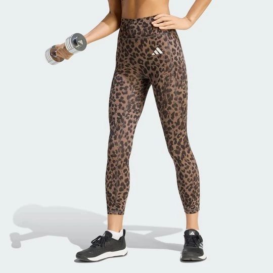 Zdjęcie produktu Legginsy Optime Essentials 3-Stripes Leopard 7 / 8 Adidas
