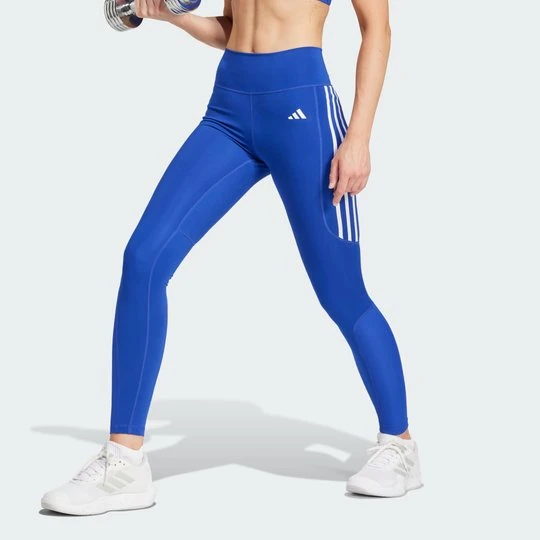 Zdjęcie produktu Legginsy Optime Essentials Stash Pocket Full-Length Adidas Semi Lucid Blue