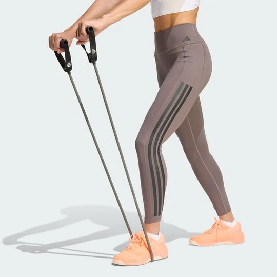Zdjęcie produktu Legginsy Optime Workout 3-Stripes 7 / 8 Adidas Charcoal
