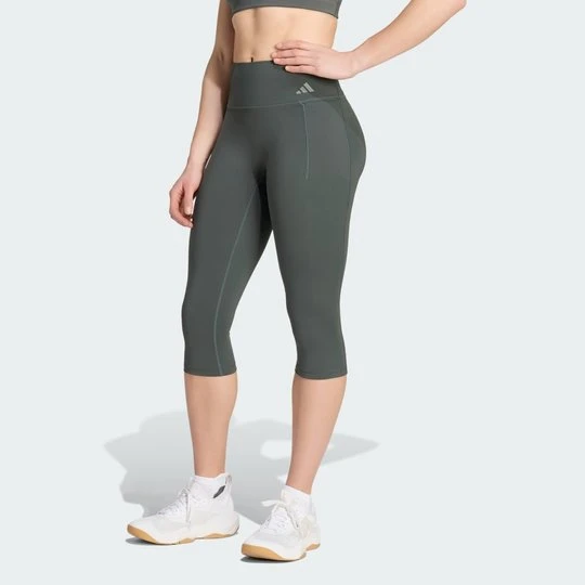 Zdjęcie produktu Legginsy Optime Workout Contour Capri Adidas Legend Ivy