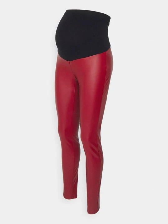 Zdjęcie produktu Spodnie legginsy Pieces bordowy