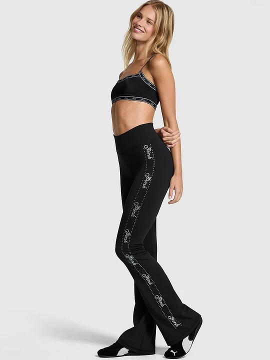 Zdjęcie produktu Legginsy Relay Logo Shine Flare Victoria's Secret Czarny