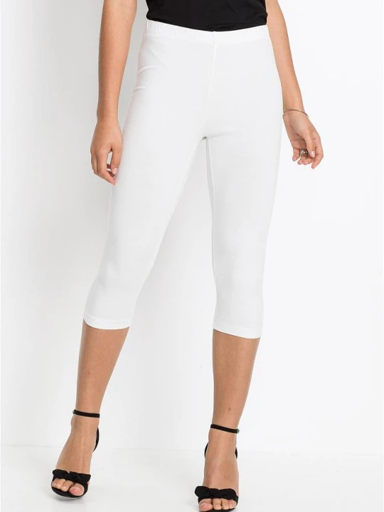 Zdjęcie produktu Legginsy rybaczki (2 pary) BonPrix biały