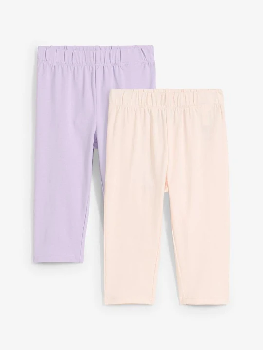 Zdjęcie produktu Legginsy rybaczki z elastycznej mieszanki bawełny organicznej (2 pary) BonPrix różowy
