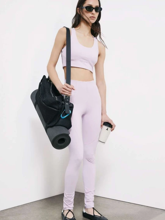 Zdjęcie produktu Legginsy Self Retreat z elastycznego jerseyu Patrizia Pepe fioletowy