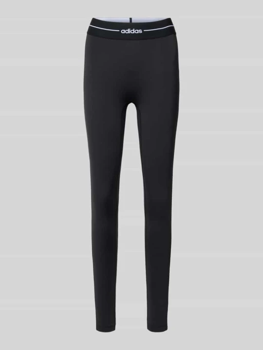 Zdjęcie produktu Legginsy o kroju slim fit do Sport z materiału odprowadzającego wilgoć Model 'HYPERGLAM' Adidas Czarny
