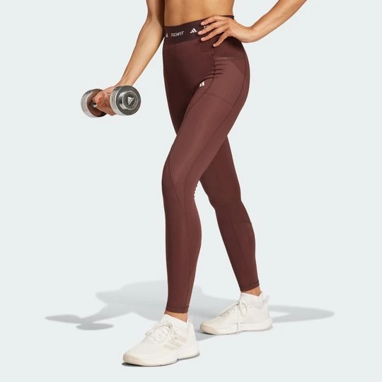 Zdjęcie produktu Legginsy Techfit COLD.RDY Full-Length Adidas Shadow Brown