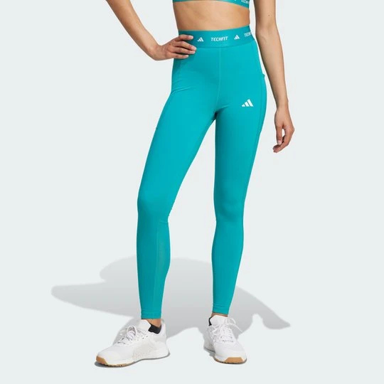Zdjęcie produktu Legginsy Techfit Stash Pocket Full-Length Adidas Pure Teal