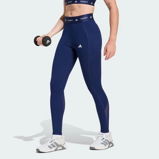 Zdjęcie produktu Legginsy Techfit Stash Pocket Full-Length Adidas Dark Blue