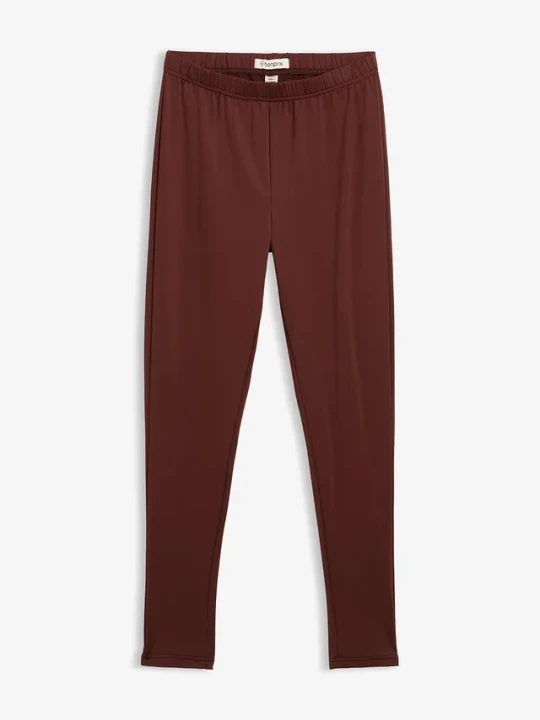 Zdjęcie produktu Legginsy termiczne z wygodnym paskiem BonPrix brązowy