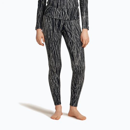 Zdjęcie produktu Legginsy termoaktywne damskie icebreaker Merino 260 Tech Vertex High Rise Delta Lines AOP black / snow / j