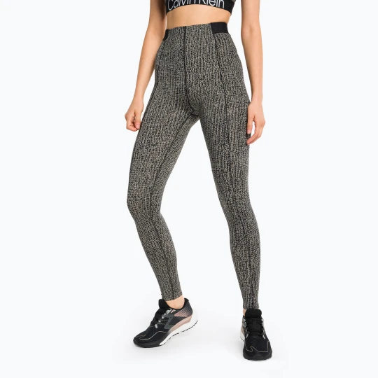 Zdjęcie produktu Legginsy treningowe damskie Calvin Klein 7 / 8 shocking print Czarny