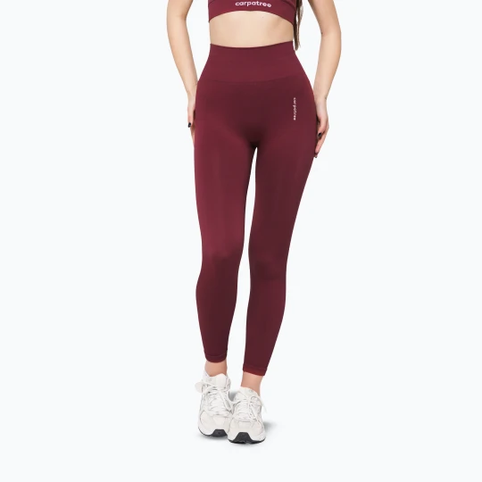 Zdjęcie produktu Legginsy treningowe damskie Carpatree Allure Seamless burgunfy Bordowy