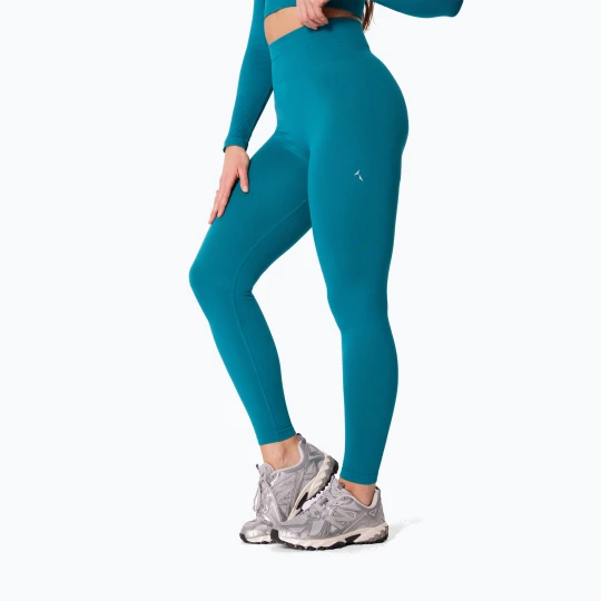 Zdjęcie produktu Legginsy treningowe damskie Carpatree Dopamine Buzz Seamless petrol green Niebieski