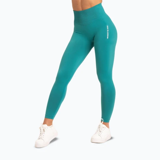 Zdjęcie produktu Legginsy treningowe damskie Gym Glamour Compress juicy jungle Niebieski