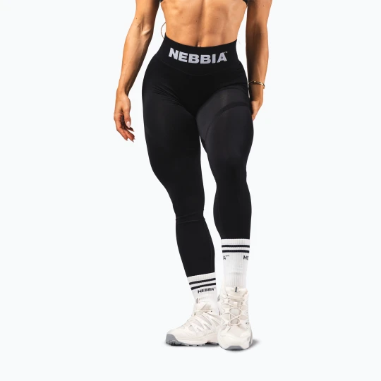 Zdjęcie produktu Legginsy treningowe damskie NEBBIA Flow Seamless Hight Waist Push Up black