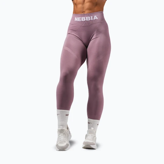 Zdjęcie produktu Legginsy treningowe damskie NEBBIA Flow Seamless Hight Waist Push Up pink