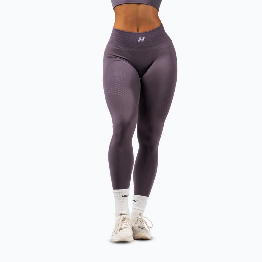 Zdjęcie produktu Legginsy treningowe damskie NEBBIA Flow Seamless Maximum Push-Up dark grey