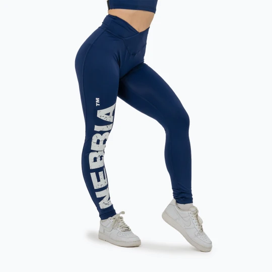 Zdjęcie produktu Legginsy treningowe damskie NEBBIA Glute Check High Waisted dark blue Granatowy
