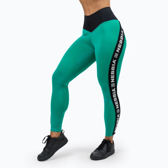 Zdjęcie produktu Legginsy treningowe damskie NEBBIA Iconic green
