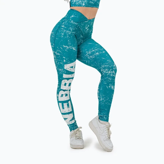Zdjęcie produktu Legginsy treningowe damskie NEBBIA Rough Girl green