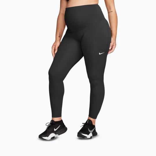 Zdjęcie produktu Legginsy treningowe damskie Nike One Maternity High-Waisted 7/8 black/white