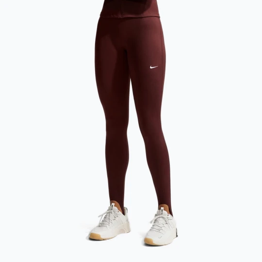 Zdjęcie produktu Legginsy treningowe damskie Nike One mystic dates / white Bordowy