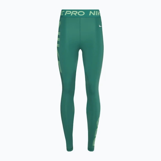 Zdjęcie produktu Legginsy treningowe damskie Nike Pro Dri-FIT Mid-Rise 7 / 8 Graphic bicoastal / vapour green / white