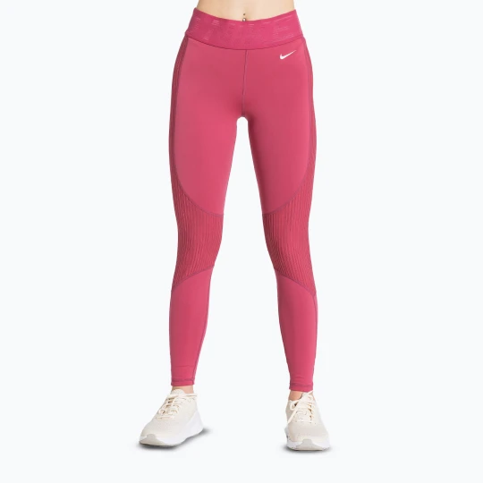 Zdjęcie produktu Legginsy treningowe damskie Nike Pro High-Waisted sweet beet / white Różowy