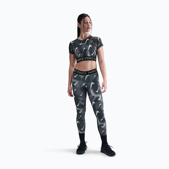 Zdjęcie produktu Legginsy treningowe damskie Nike Pro Mid-Rise 7 / 8 black / white / white