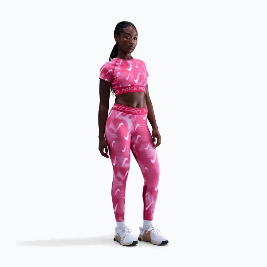 Zdjęcie produktu Legginsy treningowe damskie Nike Pro Mid-Rise 7 / 8 rush pink / pink foam / white