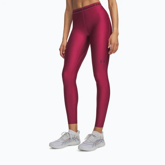 Zdjęcie produktu Legginsy treningowe damskie Under Armour HeatGear Leggings claret / ox blood Różowy