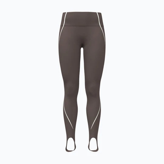 Zdjęcie produktu Legginsy treningowe damskie Under Armour Meridian Contour Stirrup Leggings peppercorn / white / peppercorn Szary