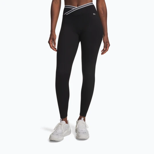 Zdjęcie produktu Legginsy treningowe damskie Under Armour Motion Sport Tape Leggings ultimate black / castlerock / white