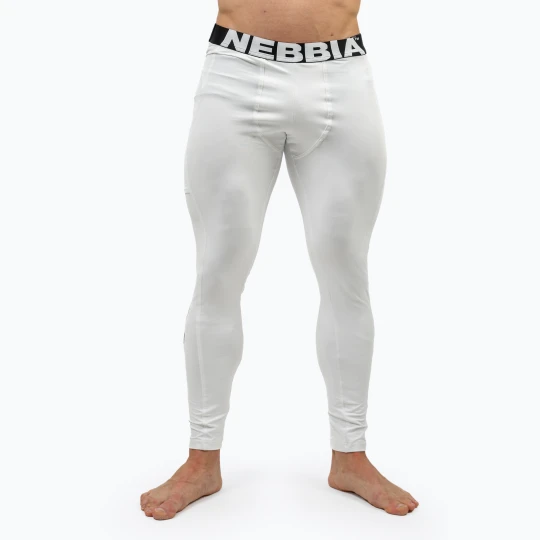 Zdjęcie produktu Legginsy treningowe męskie NEBBIA Discipline white