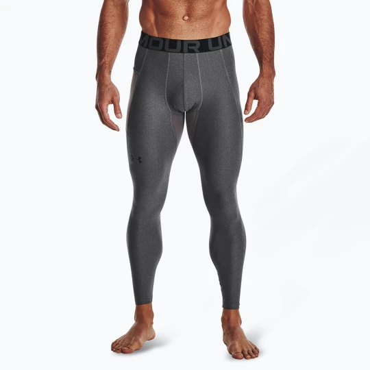 Zdjęcie produktu Legginsy treningowe męskie Under Armour HeatGear carbon heather / black Szary