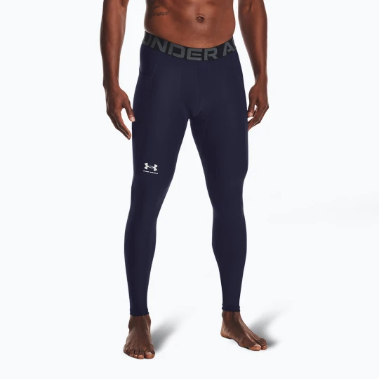 Zdjęcie produktu Legginsy treningowe męskie Under Armour HeatGear midnight navy / white Granatowy