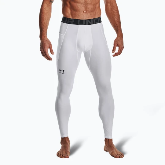 Zdjęcie produktu Legginsy treningowe męskie Under Armour HeatGear white / black