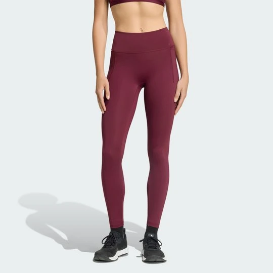Zdjęcie produktu Legginsy treningowe Optime Workout Full Length Adidas bordowy