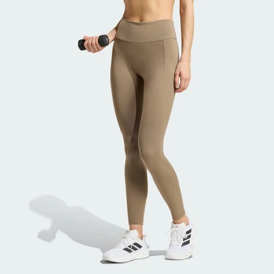 Zdjęcie produktu Legginsy treningowe Optime Workout Full Length Adidas Khaki Six
