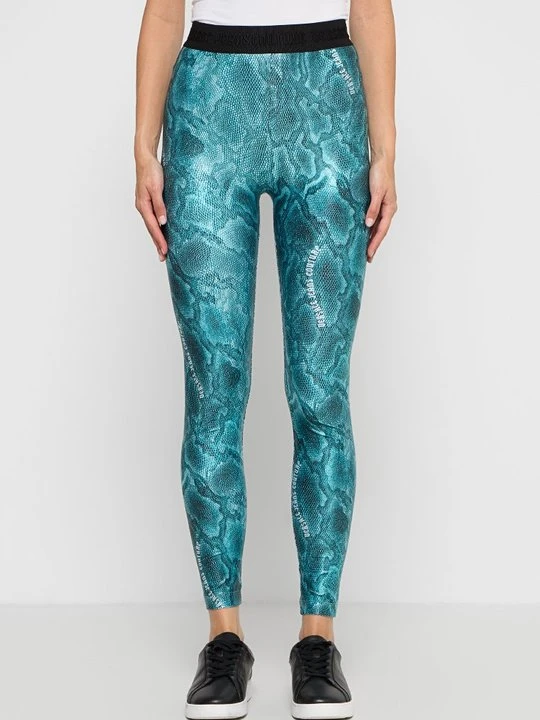 Zdjęcie produktu Spodnie legginsy Versace Jeans Couture turkusowy