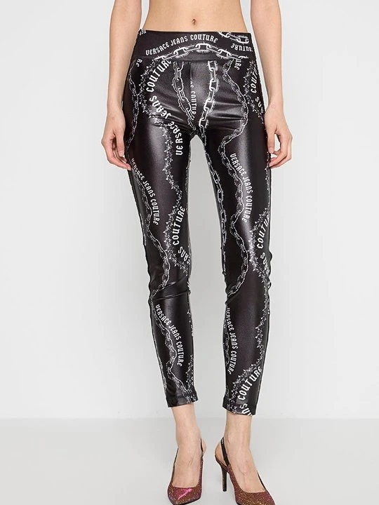 Zdjęcie produktu Spodnie legginsy Versace Jeans Couture czarny