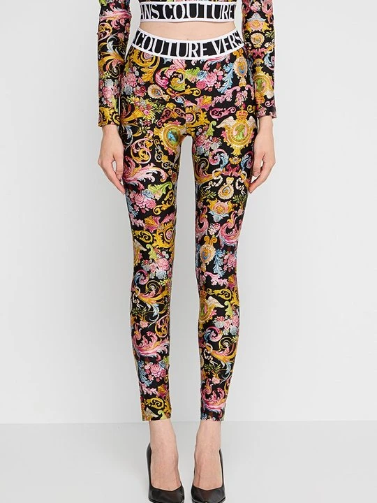 Zdjęcie produktu Spodnie legginsy Versace Jeans Couture antracytowy melanż