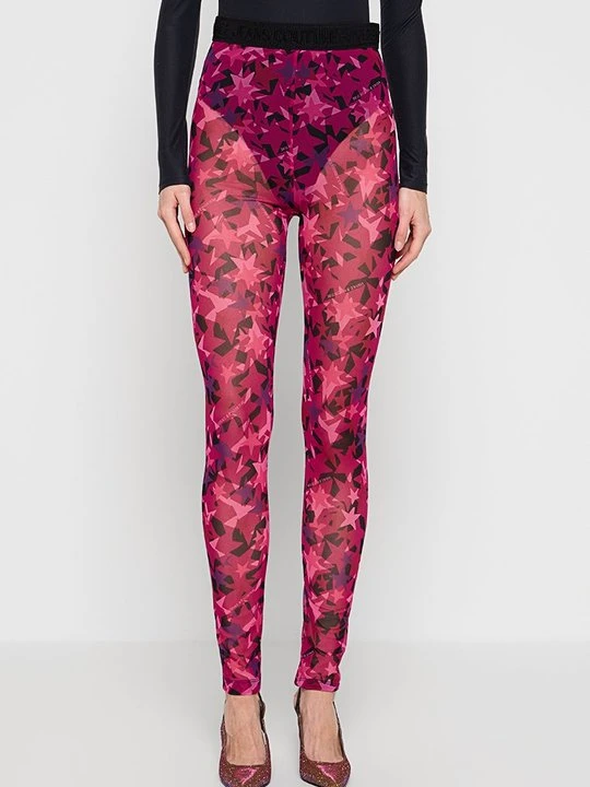 Zdjęcie produktu Spodnie legginsy Versace Jeans Couture czerwony