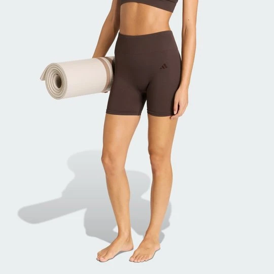 Zdjęcie produktu Legginsy Workout Essentials 4 inch Adidas Aurora Coffee