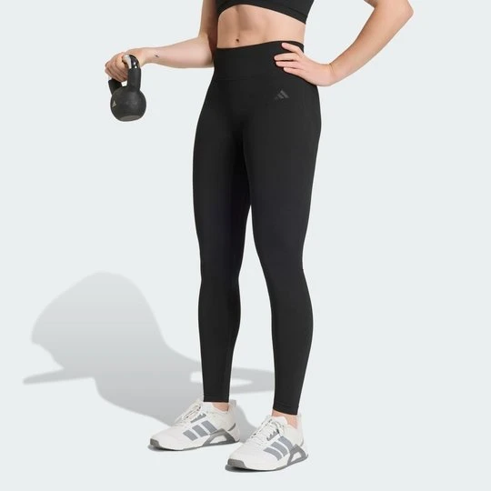 Zdjęcie produktu Legginsy Workout Essentials Knit Scrunch 7/8 Adidas czarny